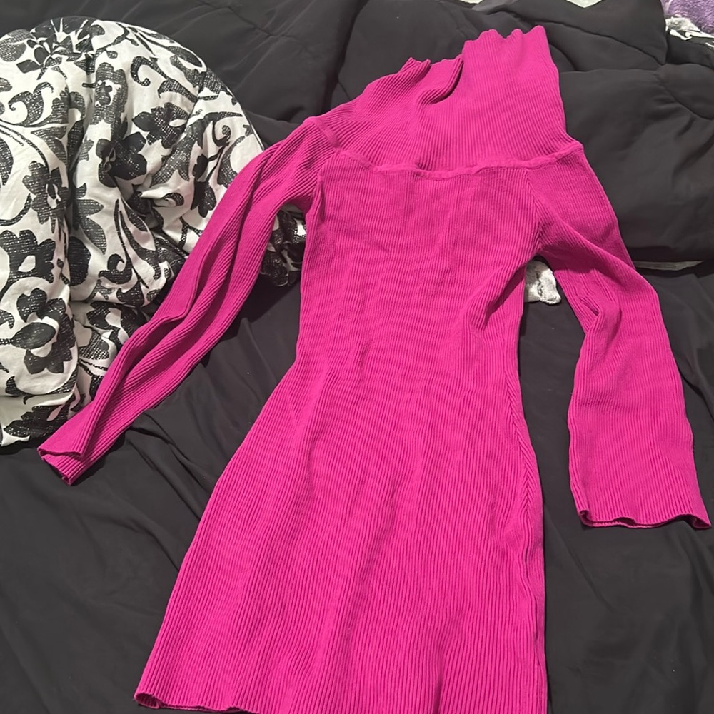 Fuchsia Pink Better Be Sweater Dress